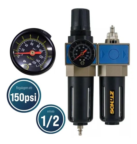 FILTRO REGULADOR LUBRICADOR DE AIRE 1/2"